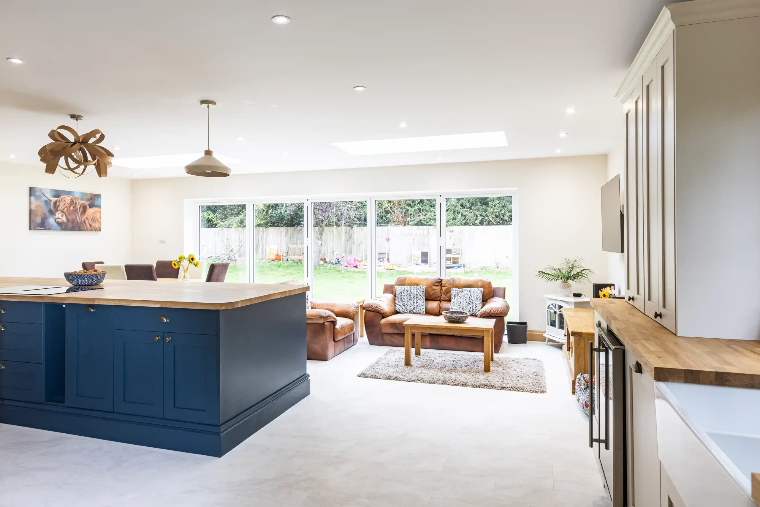 open plan kitchen living area