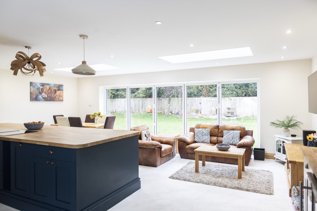 open plan lantern roof extension