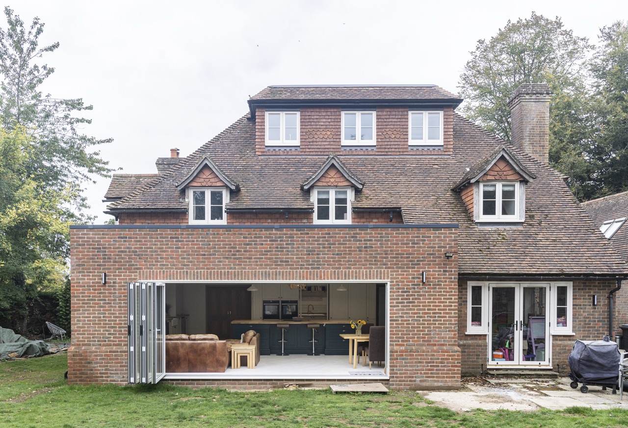 rear house extension with bifolds