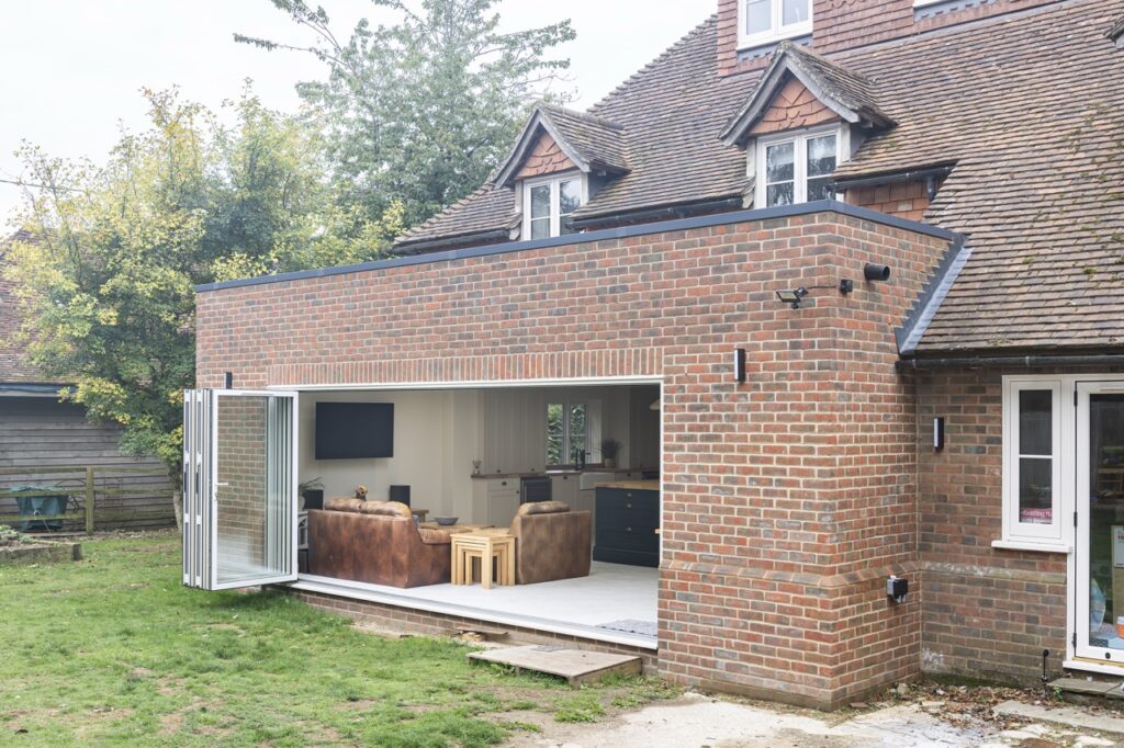 flat roof open wall extension