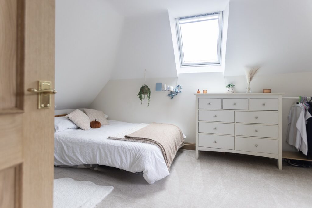 loft conversion bedroom with skylight
