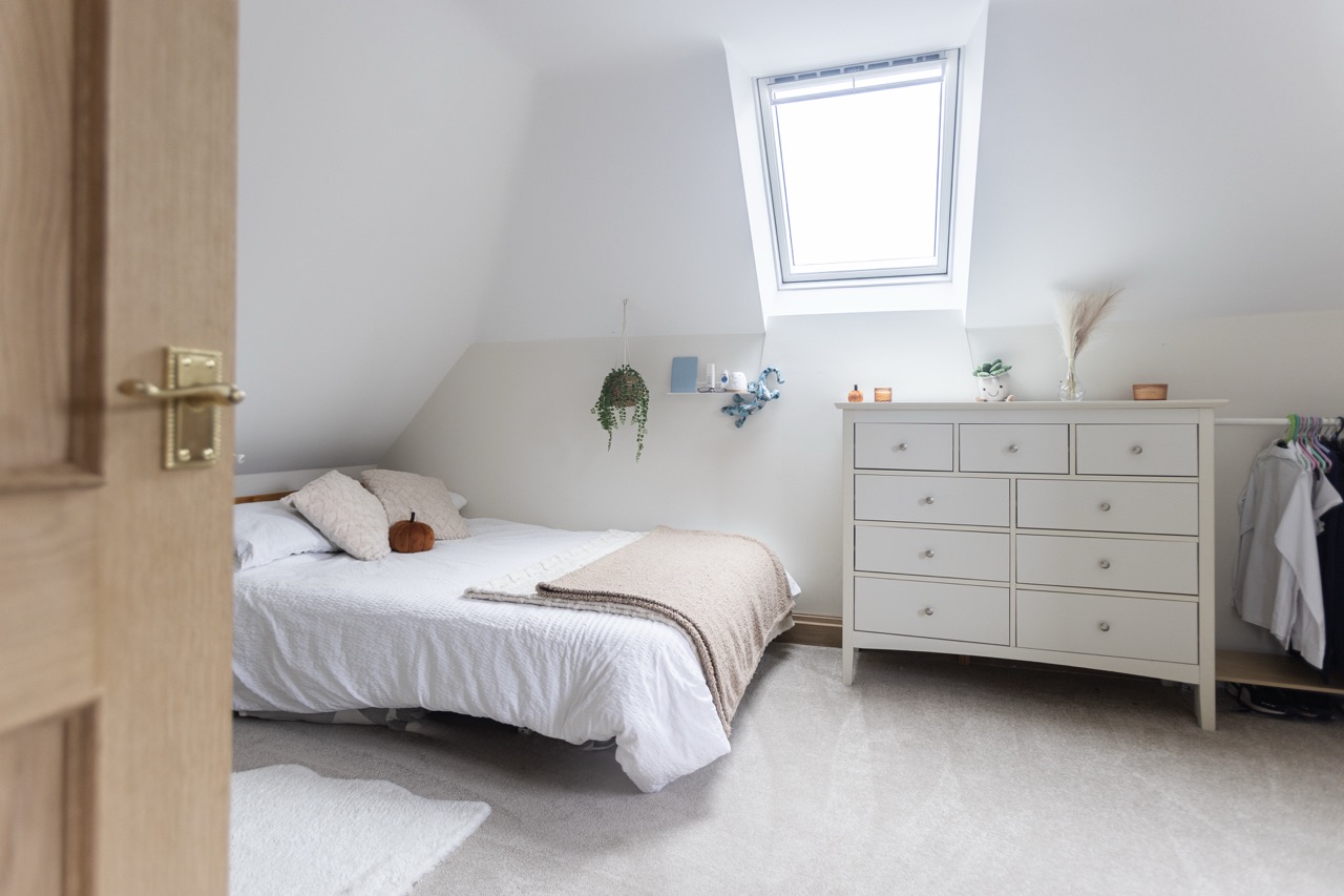 loft conversion bedroom with skylight