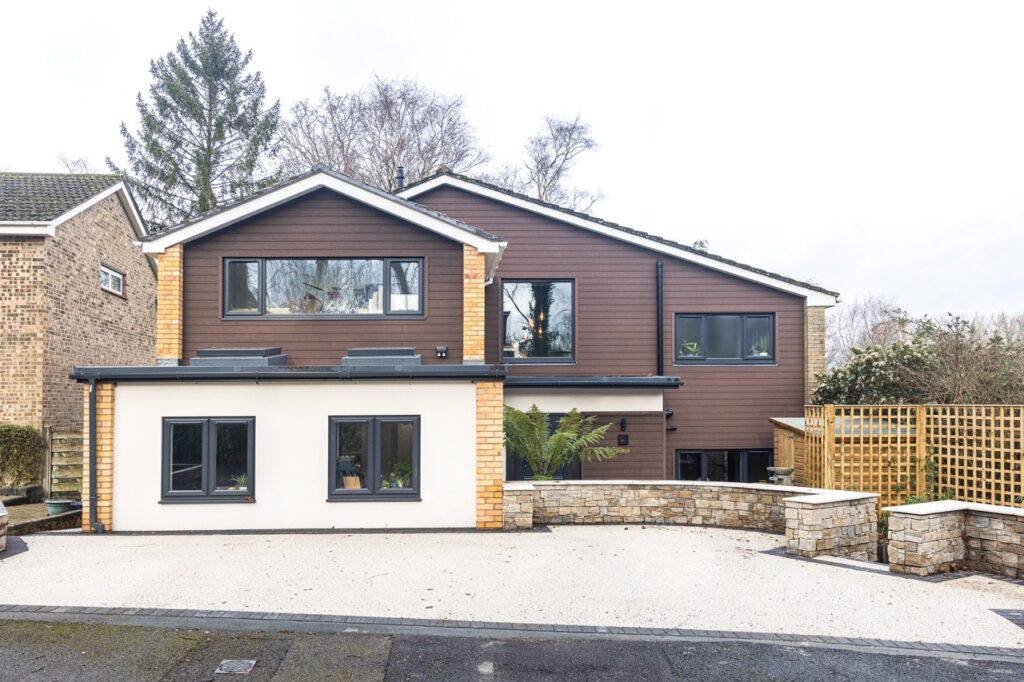 front of house with cladding
