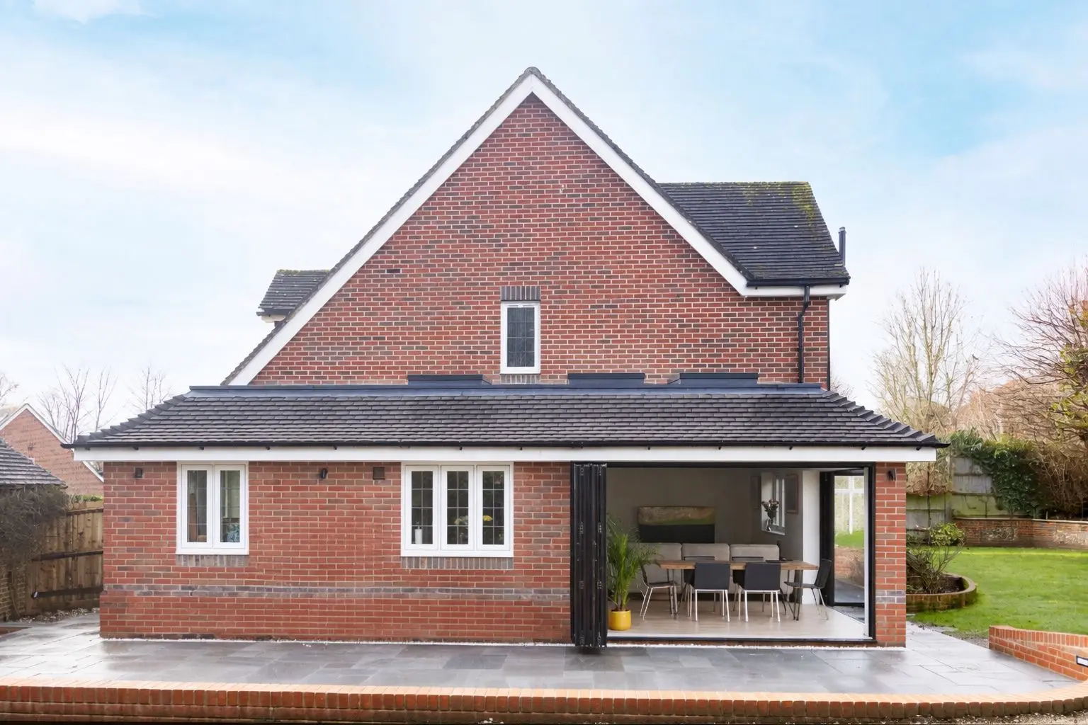 side extension with open bifolds