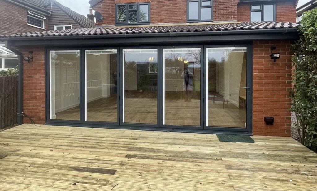 extension with bifold doors