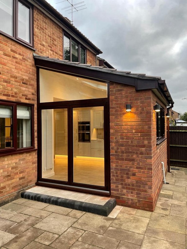 lean to brick extension colden common