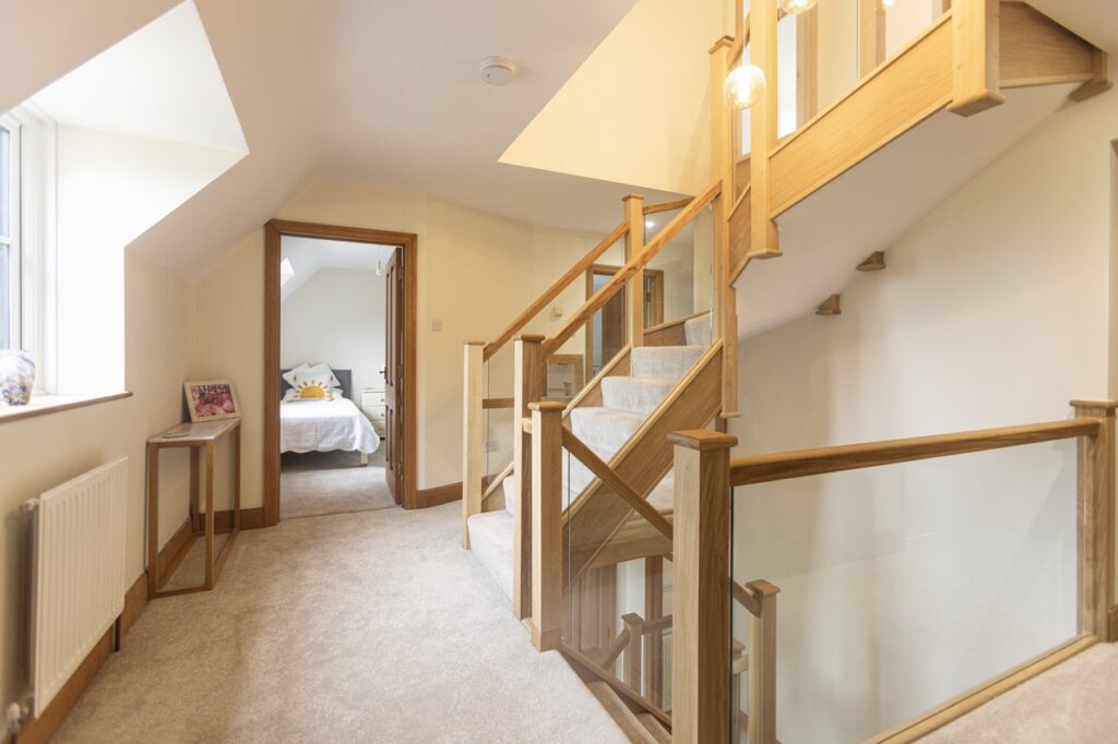 stairs to newly built loft conversion