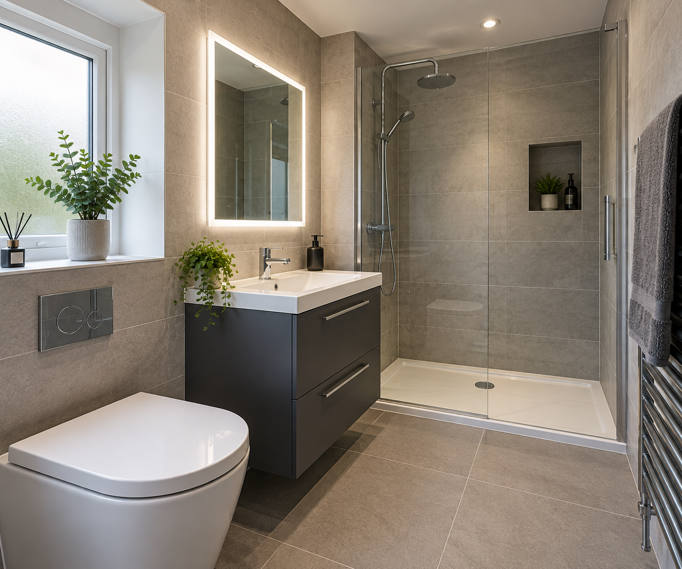 newly refurbished bathroom