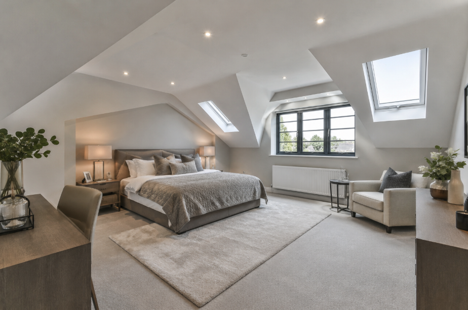 spacious modern bedroom loft conversion